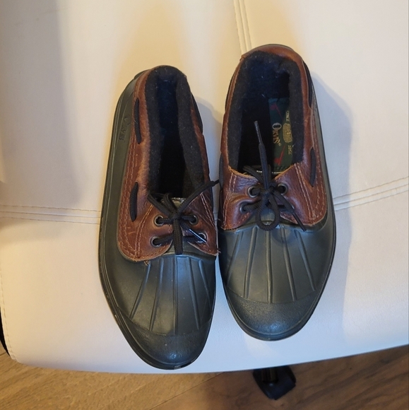 ORVIS Waterproof Rubber Leather Duck Hiking Shoes Boots W 8 / Men 6 - Picture 12 of 12